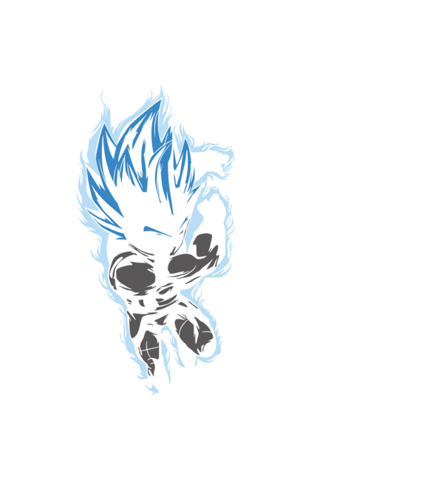 Vegeta minta fekete pólón