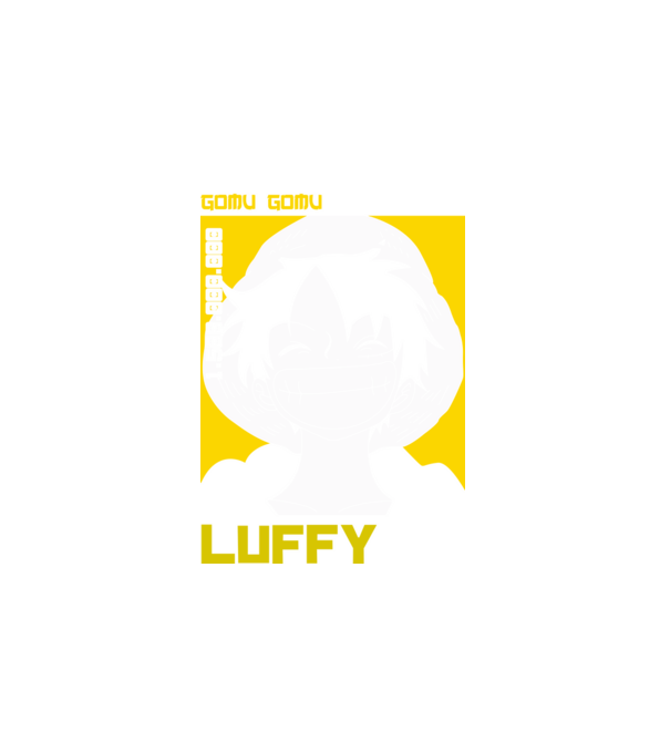 One Piece - Luffy minta fehér pólón