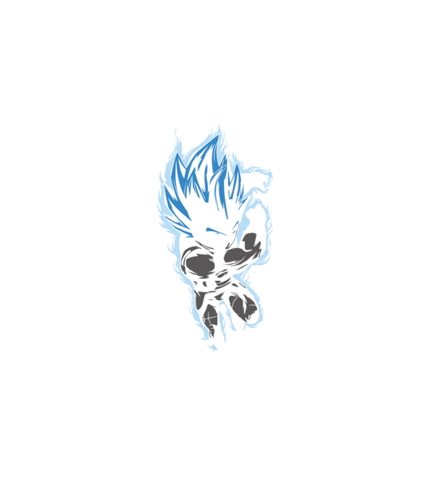 Vegeta minta fehér pólón