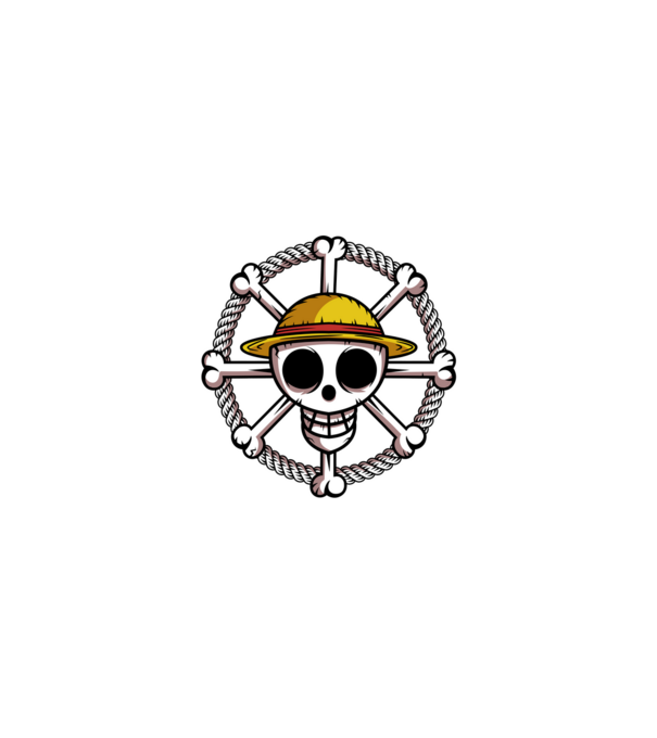 One Piece Iránytű minta fehér pólón