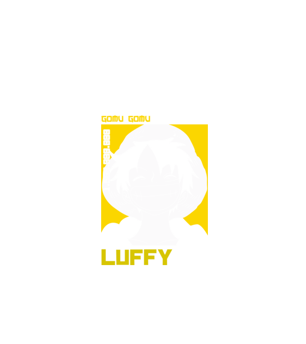 One Piece - Luffy minta fekete pólón