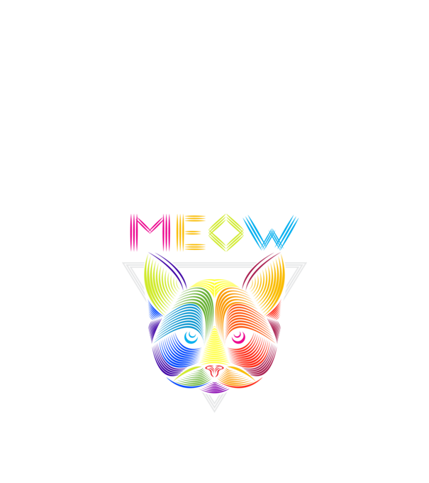 MEOW minta fekete pólón