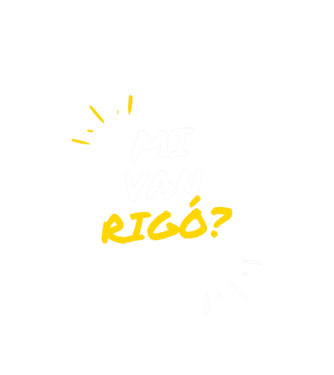Mi van Rigó? minta fehér pólón
