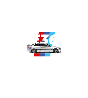 BMW E36 minta homokszín pólón