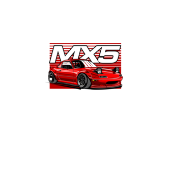 Mazda MX-5 minta fehér pólón