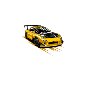 Mazda RX-7  minta fekete pólón