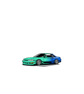 Nissan Silvia S14 minta fehér pólón