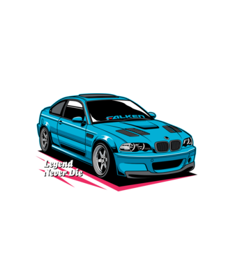 BMW M3 minta fehér pólón