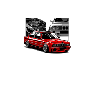 BMW E30  minta fekete pólón
