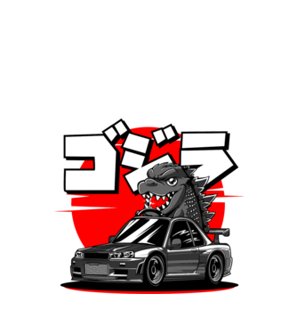 Nissan Skyline - Dragon Driver minta fekete pólón
