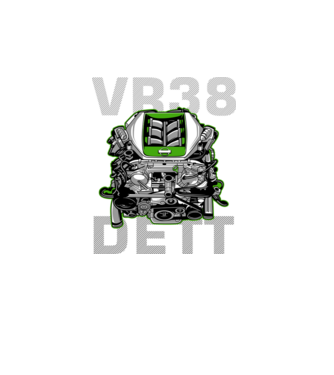 Nissan VR38 DETT Engine (motor)  minta türkiz pólón