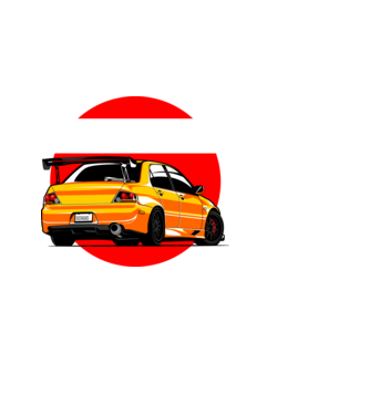 Mitsubishi Lancer Evo  minta fekete pólón
