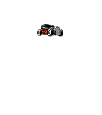 Hot Rod minta fehér pólón