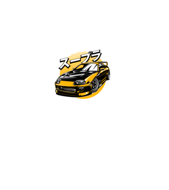 Toyota Supra minta fekete pólón