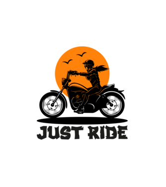 Just Ride minta fehér pólón