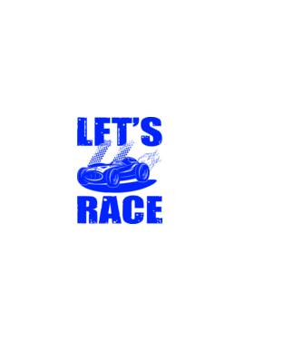 Let's Race - Versenyezzünk! minta világos rózsaszín pólón