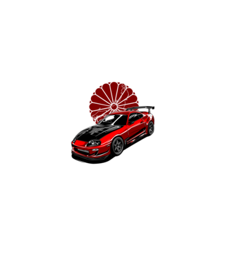 Toyota Supra  minta fekete pólón