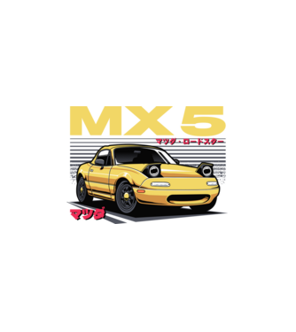 Mazda MX-5 minta fekete pólón