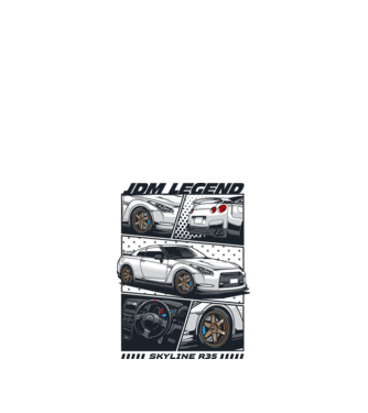 Nissan Skyline R35 - JDM Legend minta fehér pólón