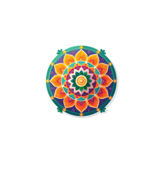 Mandala minta fekete pólón