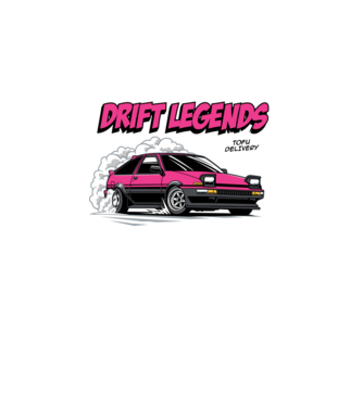 Toyota AE86 - Drift Legends minta fekete pólón