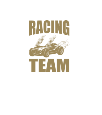 Racing Team - Versenycsapat minta fekete pólón
