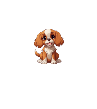 Aranyos kutya - Cavalier King Charles Spániel minta szürke pólón