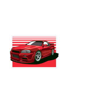 Nissan Skyline GTR minta fekete pólón