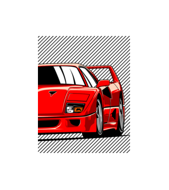 Ferrari F40  minta fehér pólón