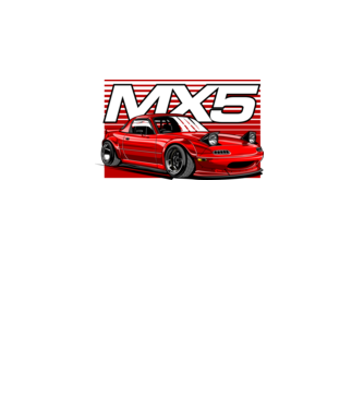 Mazda MX-5 minta fehér pólón