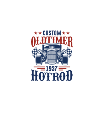 Hot Rod minta homokszín pólón