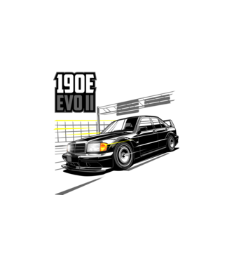 Mercedes Benz 190E AMG Evolution  minta fehér pólón