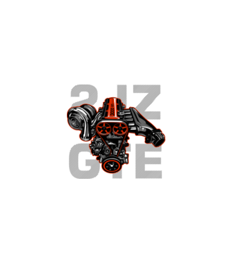 Toyota 2JZ-GTE Engine (motor)  minta fekete pólón