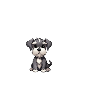 Aranyos kutya - Törpe Schnauzer minta világos rózsaszín pólón