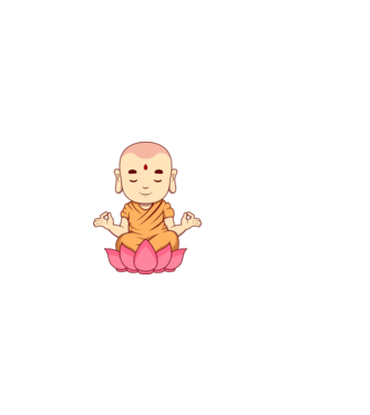 Buddha minta világos rózsaszín pólón