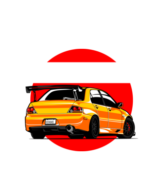 Mitsubishi Lancer Evo  minta fehér pólón