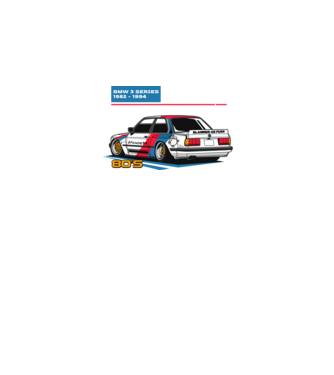 BMW E30 minta fekete pólón