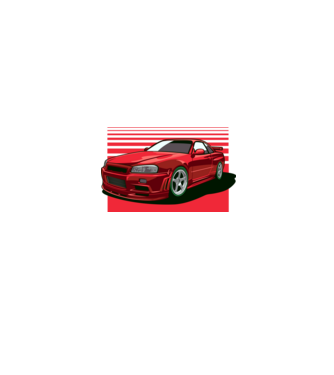 Nissan Skyline GTR minta homokszín pólón