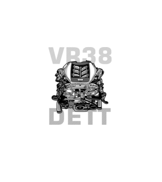 Nissan VR38 DETT Engine (motor)_2 minta fekete pólón