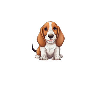 Aranyos kutya - Basset Hound  minta dusty pink pólón