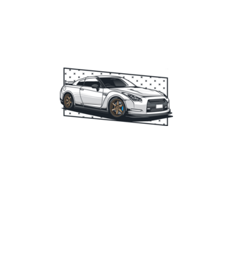 Nissan Skyline R35 minta fekete pólón