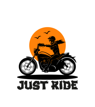 Just Ride minta fehér pólón