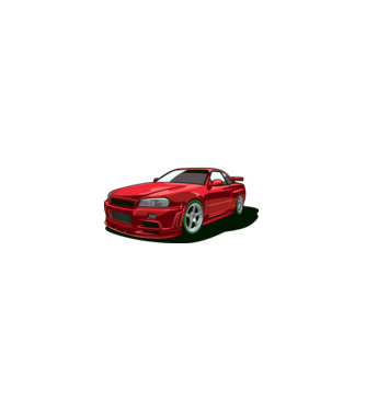 Nissan Skyline GTR minta fehér pólón