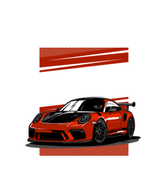 Porsche 911 GT3 minta fehér pólón