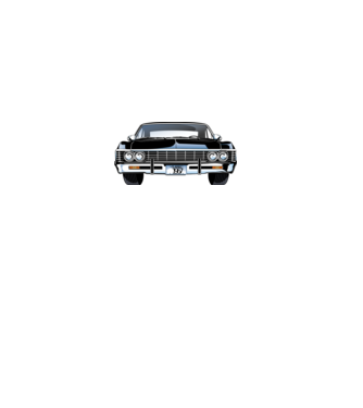 Chevrolet Impala 1967 minta világos rózsaszín pólón