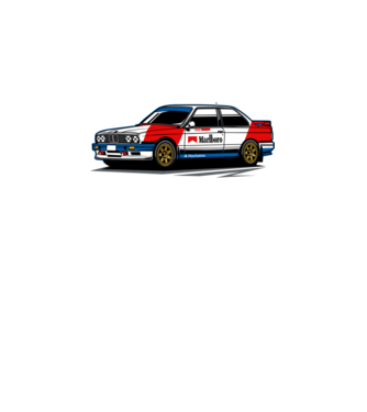 BMW E30 minta fekete pólón