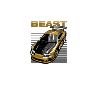 Toyota Supra  minta fekete pólón