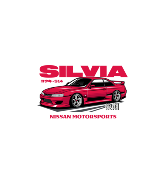 Nissan Silvia S14 minta fekete pólón
