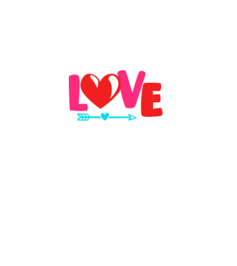 Love - Szerelem, Szeretet  minta fekete pólón