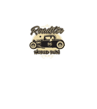 Roadster World Run  minta fekete pólón